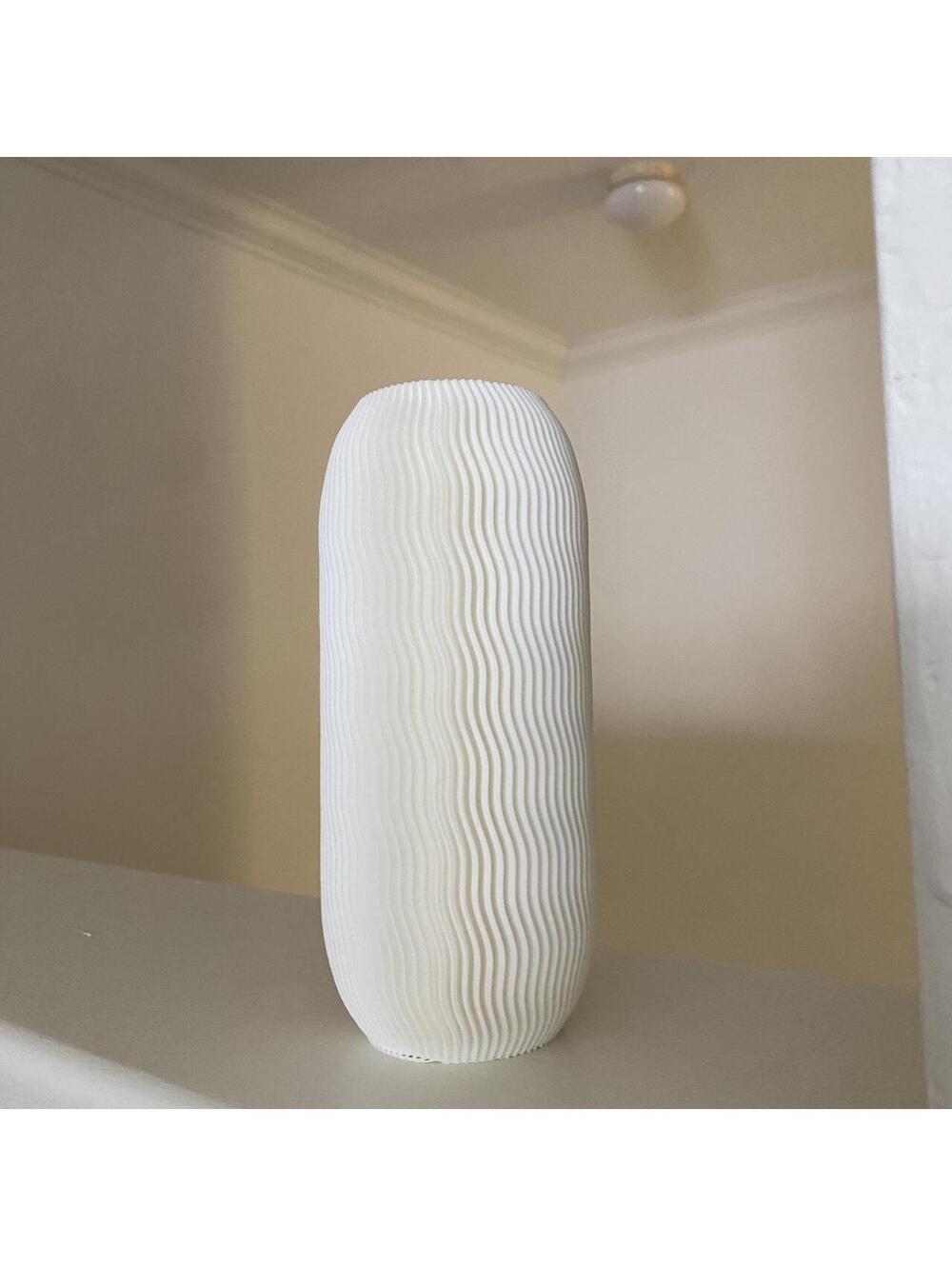 White 3D printed vase